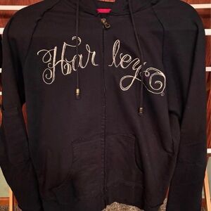 Harley-Davidson Women's HD-Ink Black Zip-Up Hoodie